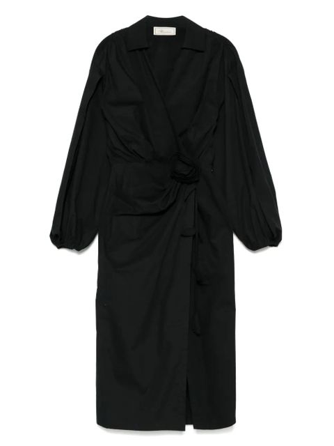 Blumarine floral-appliqué midi dress - Black - zdjęcie produktu nr 1