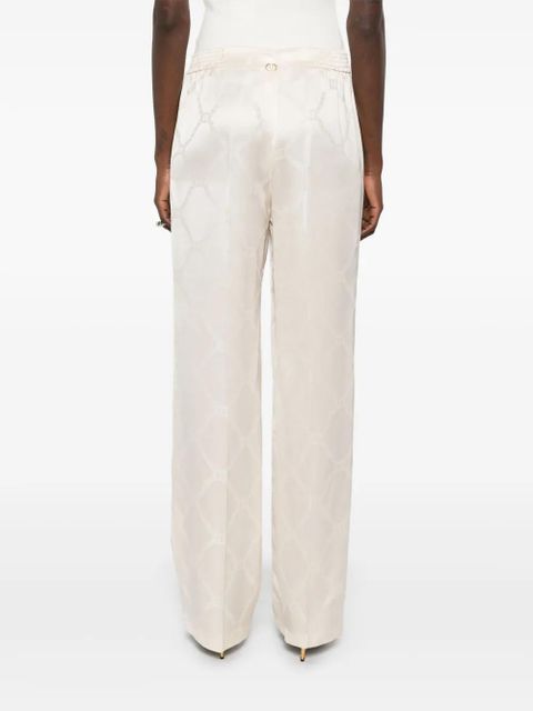 TWINSET Oval T-jacquard trousers - Neutrals