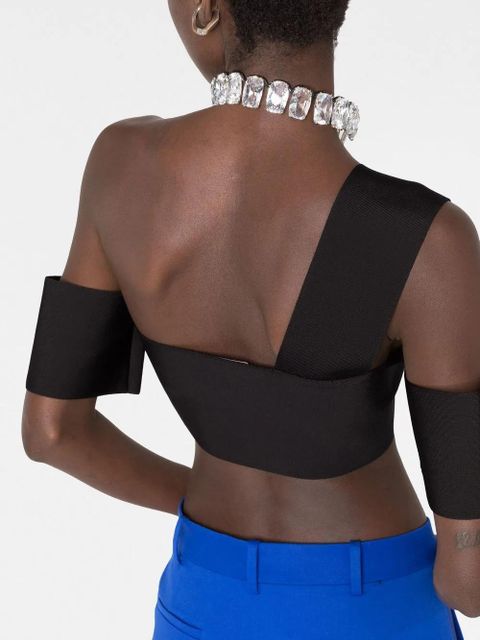 Alexander McQueen off-shoulder bandeau top - Black