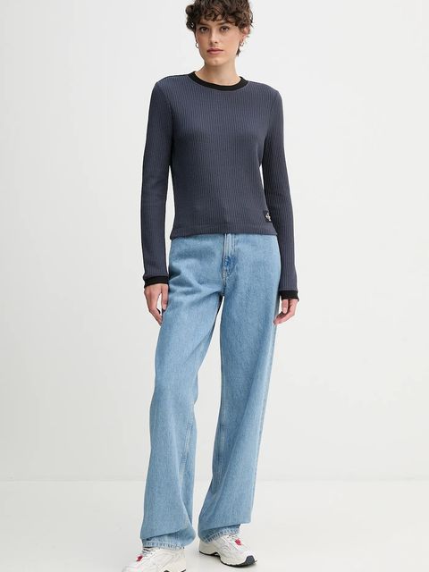 Calvin Klein Jeans longsleeve kolor granatowy LV047D225G