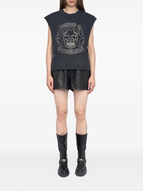 Zadig&Voltaire skull strass top - Grey
