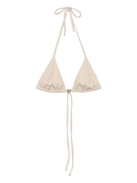Prada rhinestone-embellished triangle bikini top - Neutrals - zdjęcie produktu nr 1