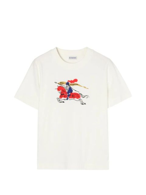 Burberry Equestrian Knight cotton T-shirt - White - zdjęcie produktu nr 1