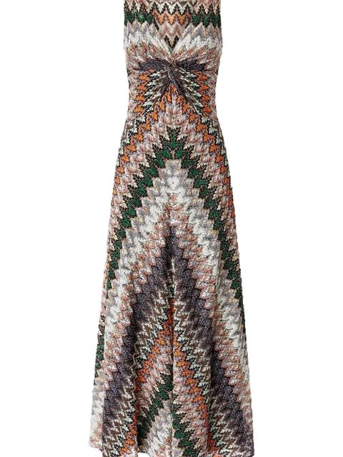 Missoni V-neck patterned maxi dress - Neutrals - zdjęcie produktu nr 2