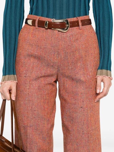 ETRO speckled tweed trousers - Red