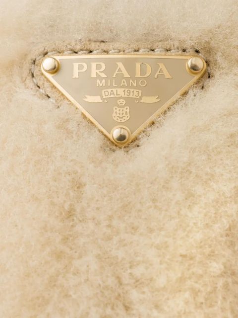 Prada shearling ballet flats - Neutrals