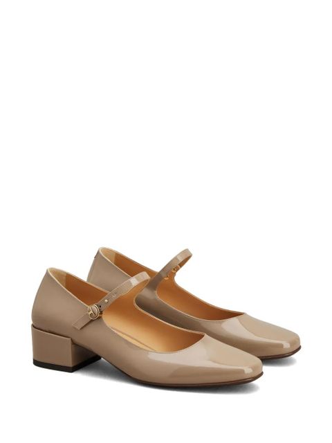 Tod's patent-leather Mary Jane pumps - Neutrals