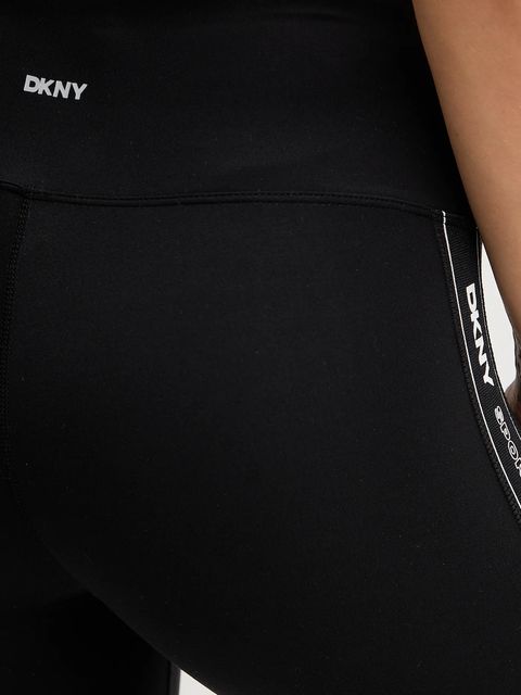 Dkny legginsy damskie kolor czarny gładkie DP5P1883
