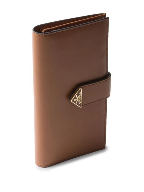 Prada large leather wallet - Brown