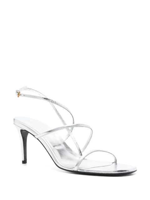 KHAITE 75mm metallic-effect sandals - Silver - zdjęcie produktu nr 2