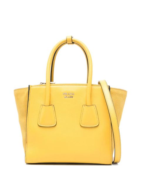 Prada logo-plaque tote bag - Yellow - zdjęcie produktu nr 1