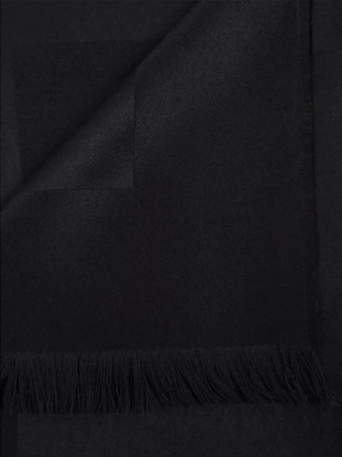 Saint Laurent fringed-trim scarf - Black - zdjęcie produktu nr 2