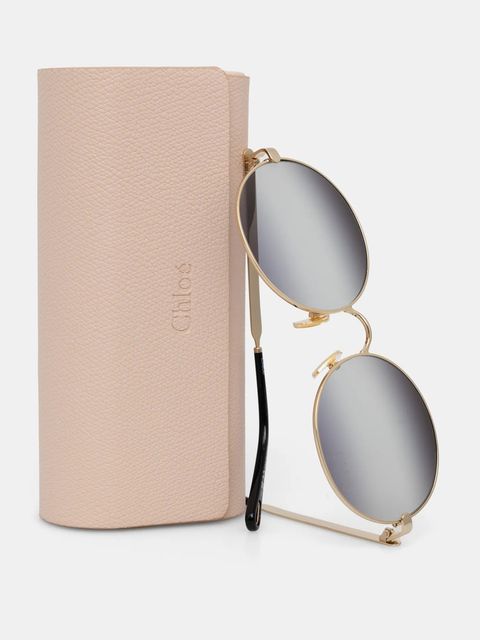 Chloé okulary przeciwsłoneczne damskie kolor złoty CH0281S