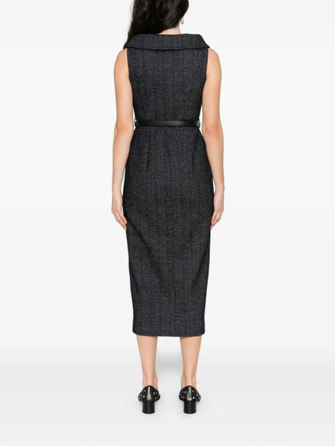 Self-Portrait double-breasted belted dress - Grey