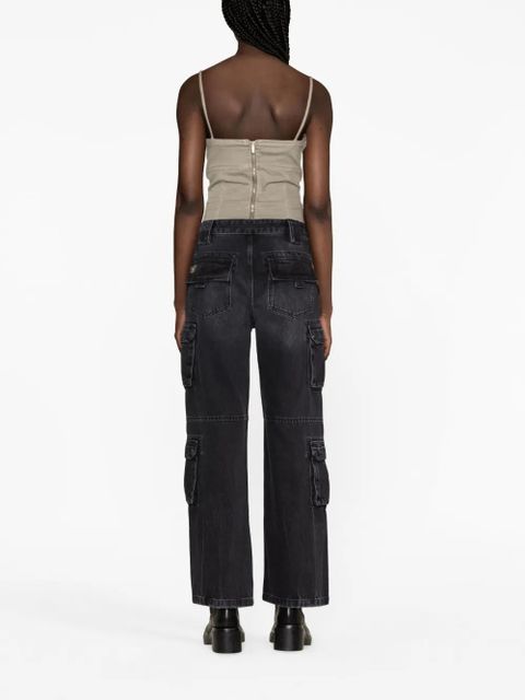 MISBHV Harness Strap cargo jeans - Black