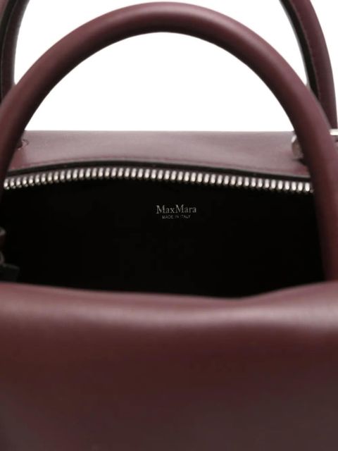 Max Mara zip-fastening leather tote bag - Red