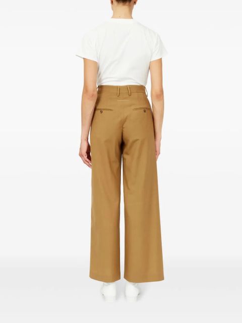 MM6 Maison Margiela wrap-design flared trousers - Yellow