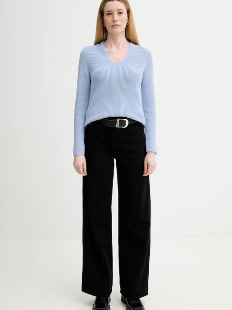 Marc O'Polo sweter bawełniany damski kolor niebieski 600605960323 - zdjęcie produktu nr 2