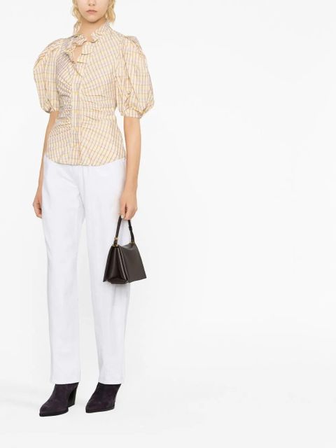 ISABEL MARANT Catalia puff-sleeve blouse - Yellow