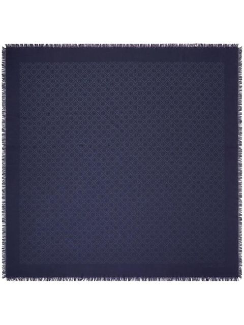 Tory Burch T Monogram Jacquard Scarf - Blue - zdjęcie produktu nr 1