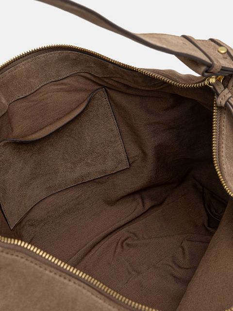 Hoss Intropia torebka zamszowa kolor zielony 2052035