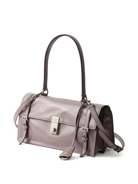 Prada medium leather shoulder bag - Grey