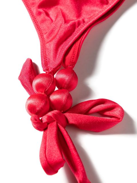 Cult Gaia Euphrasia beaded bikini bottoms - Red