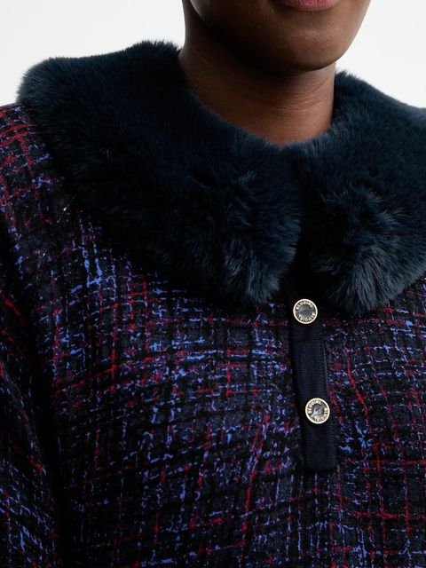 Blugirl Blumarine sweter dwustronny kolor granatowy RF5191.MA98O