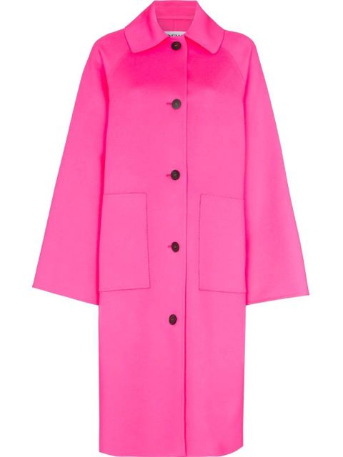 LOEWE spread-collar oversized coat - Pink - zdjęcie produktu nr 1