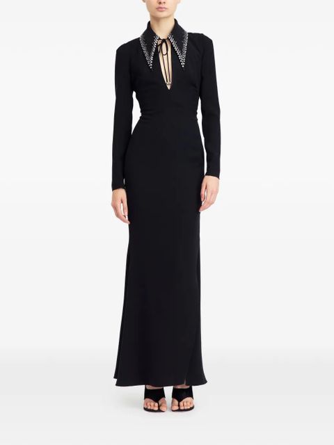 16Arlington Elis embellished collared maxi dress - Black - zdjęcie produktu nr 2