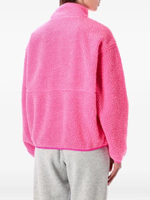 American Vintage Hoktown teddy zip-up jacket - Pink