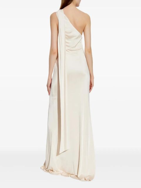 TOM FORD asymmetrical draped gown - Neutrals