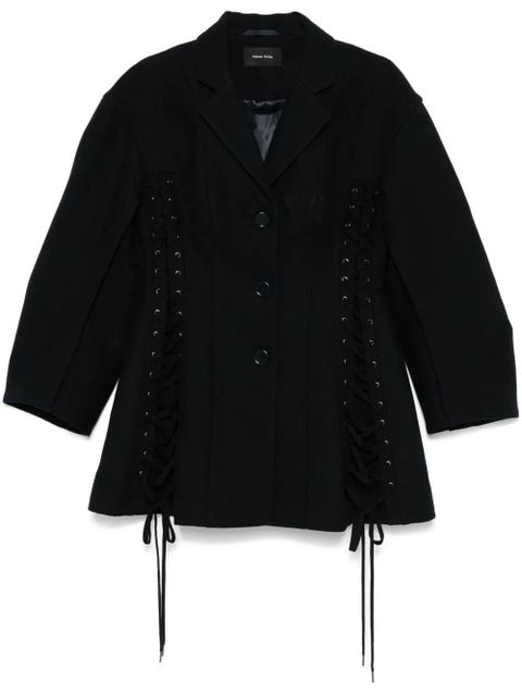 Simone Rocha criss-cross straps jacket - Blue - zdjęcie produktu nr 1