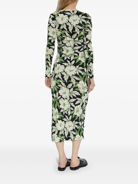 LOEWE silk-blend dress - Green