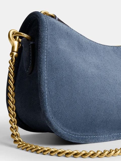 Coach torebka zamszowa Suede Waverly