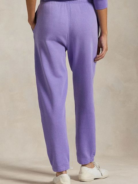 Polo Ralph Lauren spodnie dresowe damskie kolor fioletowy gładkie 211971694