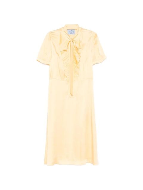 Prada ruffled midi dress - Yellow - zdjęcie produktu nr 1