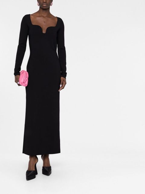 Valentino Garavani square-neck knit maxi dress - Black