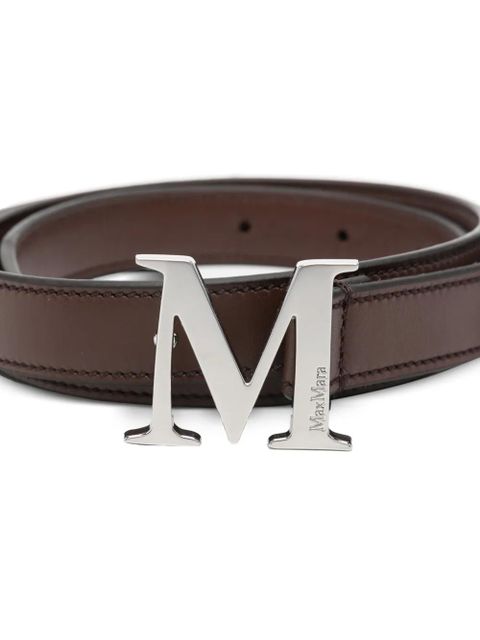 Max Mara buckle leather belt - Brown