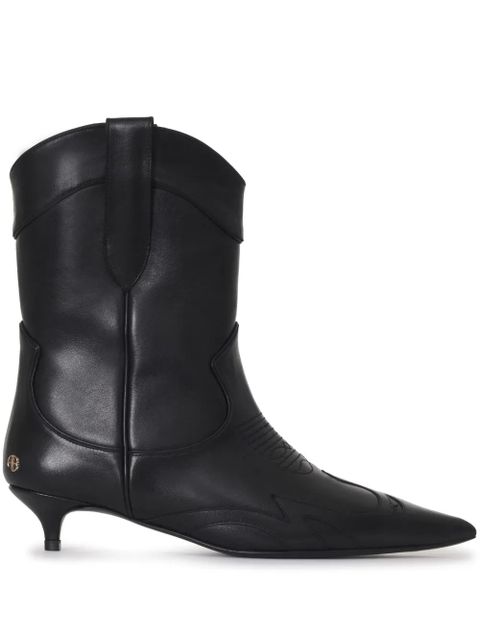 ANINE BING Rae logo-plaque boots - Black - zdjęcie produktu nr 1