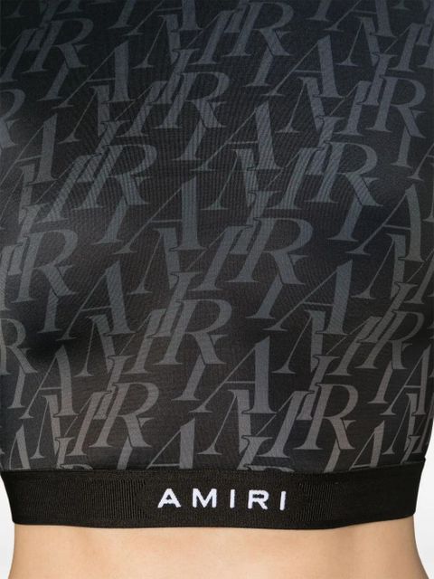 AMIRI Burnout logo-print top - Black
