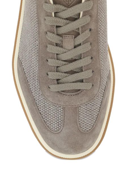 Loro Piana lace-up suede sneakers - Grey