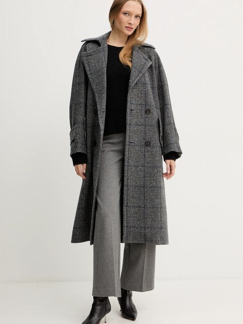 Weekend Max Mara spodnie ZELOTA damskie kolor szary szerokie high waist 2525786012600 - zdjęcie produktu nr 2