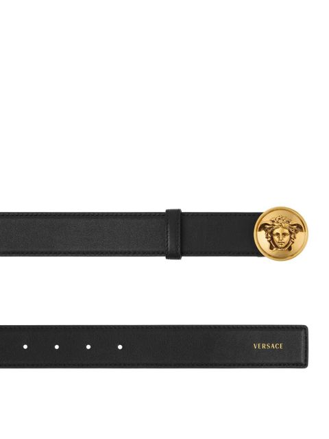 Versace leather belt 3.5 cm - Black - zdjęcie produktu nr 2