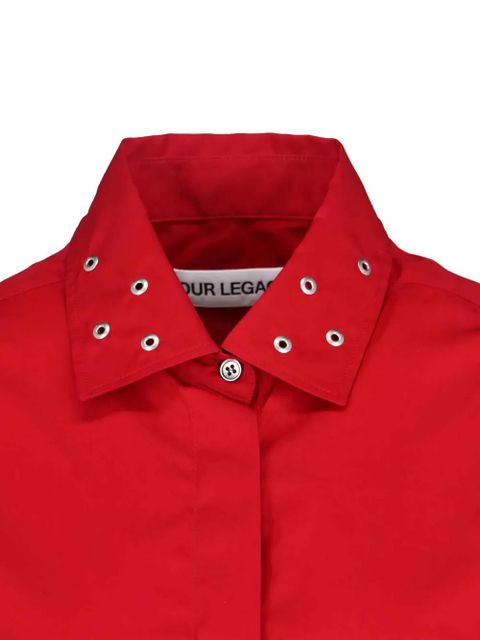 OUR LEGACY eyelet tie top blouse - Red