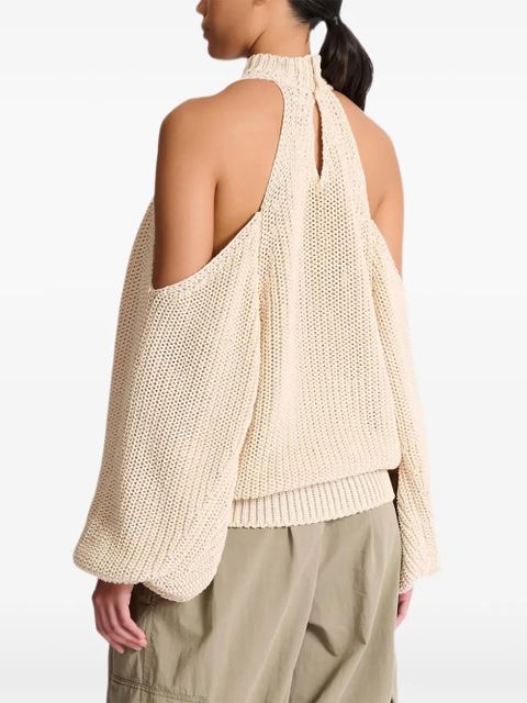 Balmain open-shoulder sweater - Neutrals