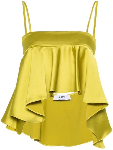 The Attico charmeuse crop top - Green - zdjęcie produktu nr 1