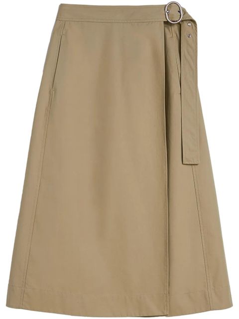 Jil Sander wrap buckled midi skirt - Neutrals - zdjęcie produktu nr 1