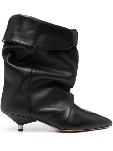 ISABEL MARANT Edrik 45mm folded ankle boots - Black - zdjęcie produktu nr 1