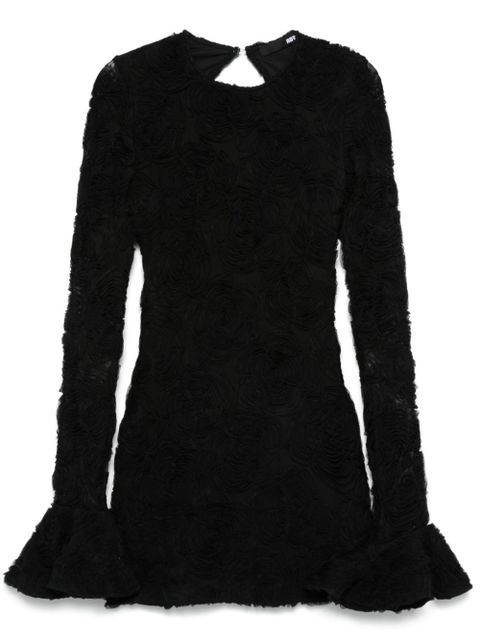 ROTATE BIRGER CHRISTENSEN floral mesh mini dress - Black